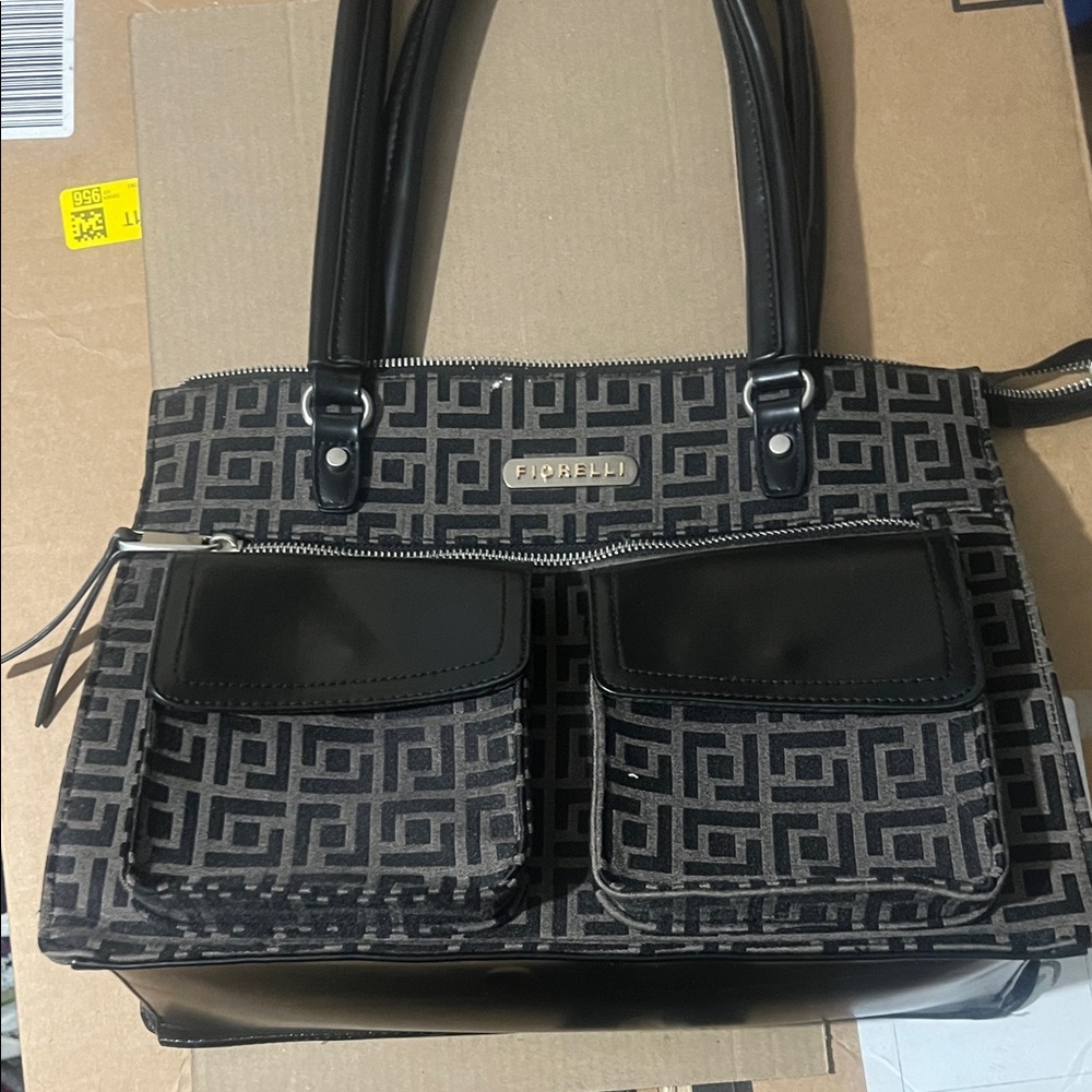 Black and Brown Patterned Women's Bag